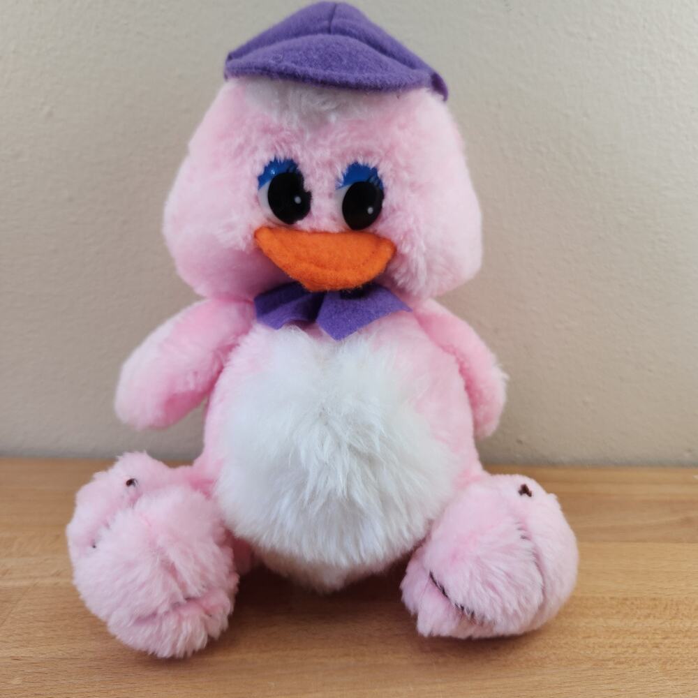 Vintage 1980's Pink Chick Easter Plush 10"- Target- Taiwan- Stuffed Animal